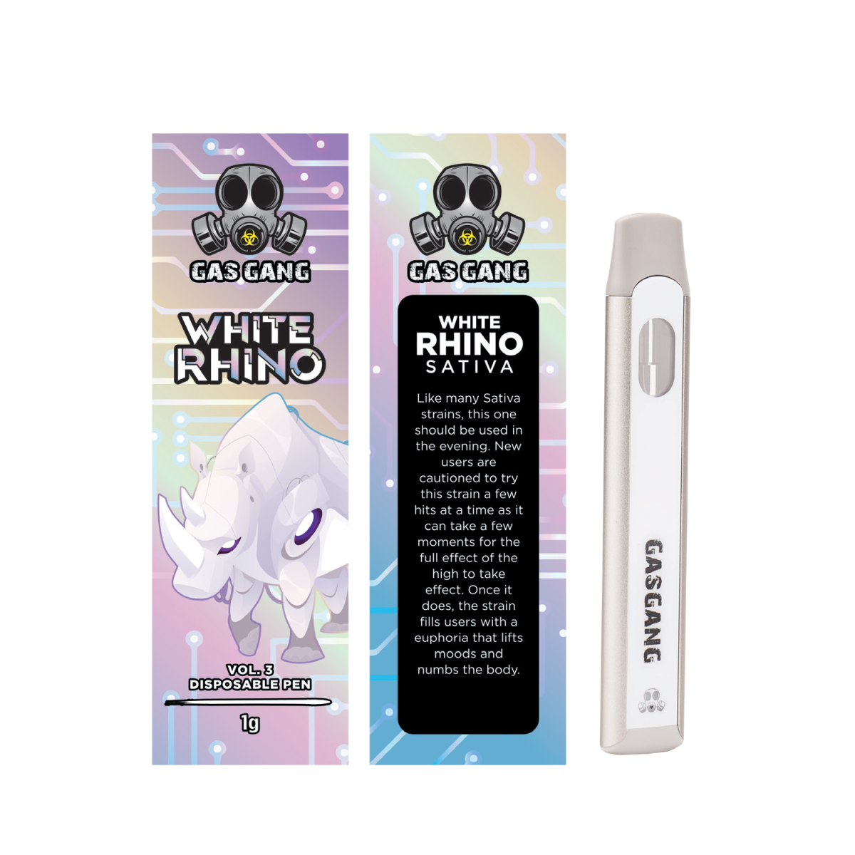 Buy Gas Gang – White Rhino Disposable Pen (SATIVA) at MMJ Express Online Shop