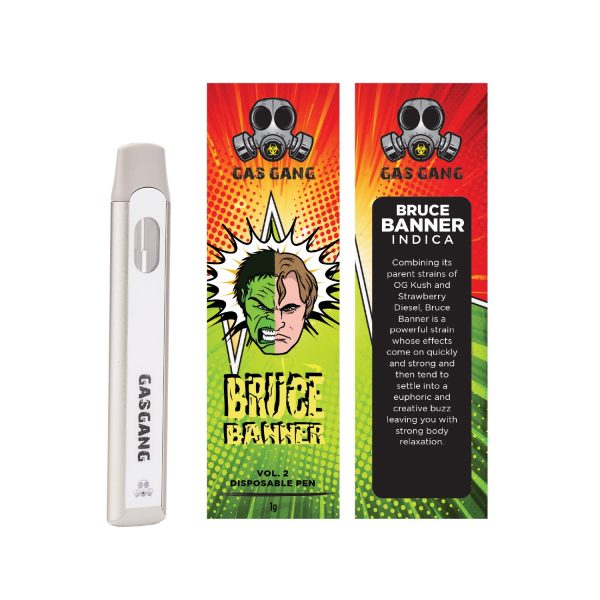 Buy Gas Gang – Bruce Banner Disposable Pen (INDICA) at MMJ Express Online Shop