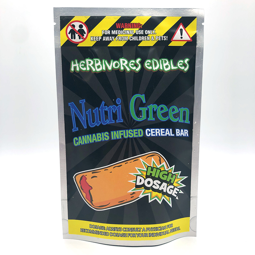 Buy Herbivore Edibles Pastries – Nutri Green Bar 500MG THC at MMJ Express Online Shop