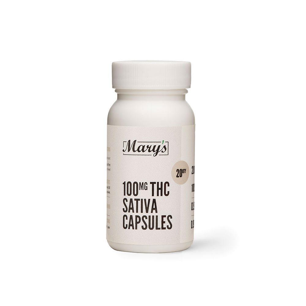 Buy Mary's Medibles - THC Capsules 100MG (SATIVA) at MMJ Express Online Shop