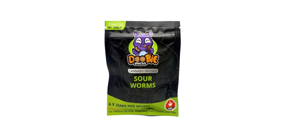 If you are on the hunt for the perfect adult-friendly treat to munch on, check out the Doobie Snacks – Sour Worms 150MG THC. 