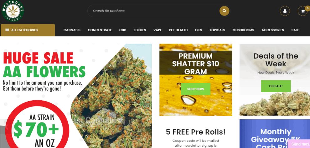 Looking for quality weed products at an affordable price? Look no further than West Coast Cannabis. Our weed dispensary is a premier mail-order marijuana weed store based in British Columbia. 