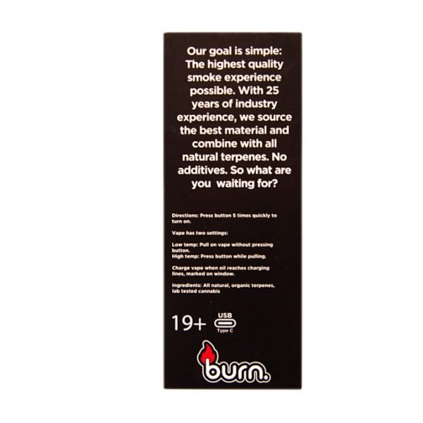 Burn Extracts – Gas Mask 3ML Mega Sized Disposable Pen (Indica)