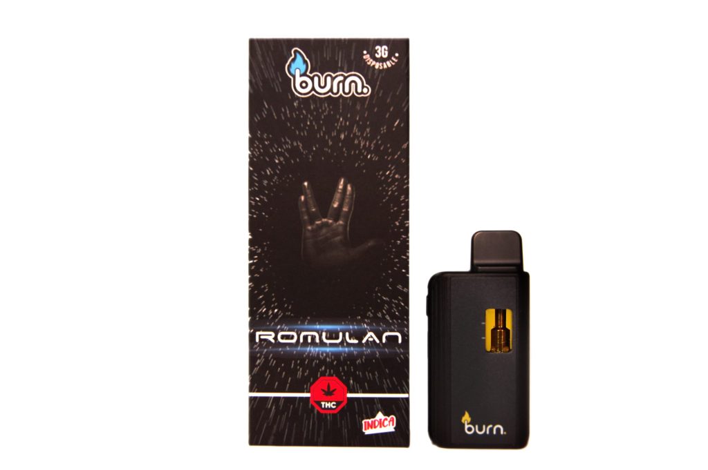 Buy Burn Extracts – Romulan 3ML Mega Sized Disposable Pen (Indica) at MMJ Express Online Shop