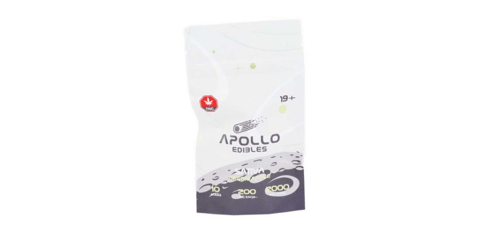 Apollo Green Shooting Stars gummies come in a pack of 10 stars, each delivering a mind-blowing 200mg of THC. Buy weed online, take a star and shoot to another headspace!