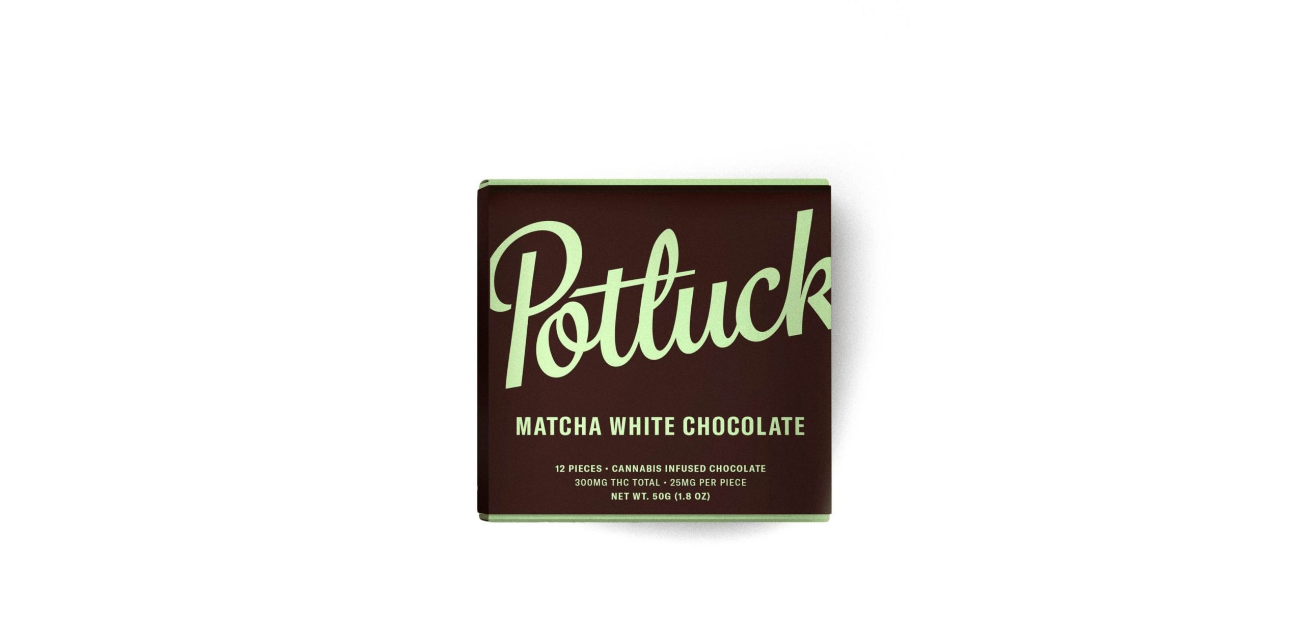 You got a sweet tooth yet want to go slow on weed consumption? Try our PotLuck Chocolate - Matcha White Chocolate 300MG THC.
