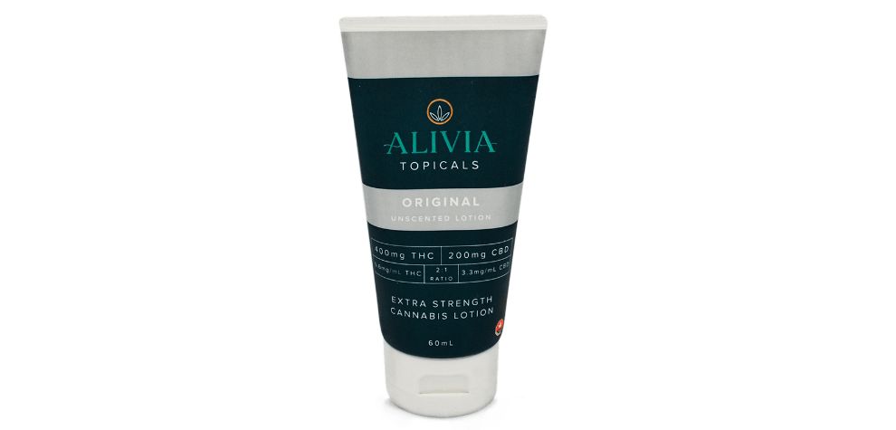 The ALIVIA Topicals - Original Soothing Lotion Unscented 2:1 THC/CBD 60ML is another fantastic option for stoners searching for high-quality THC bath products in Canada. 