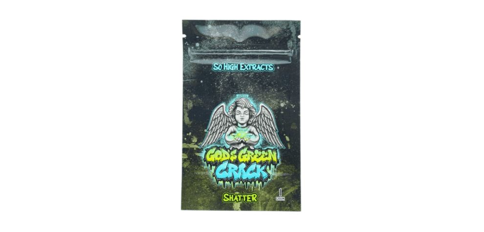 Are you ready to feel the slamdown of the Gods? Check out the So High Extracts Premium Shatter - Gods Green Crack!