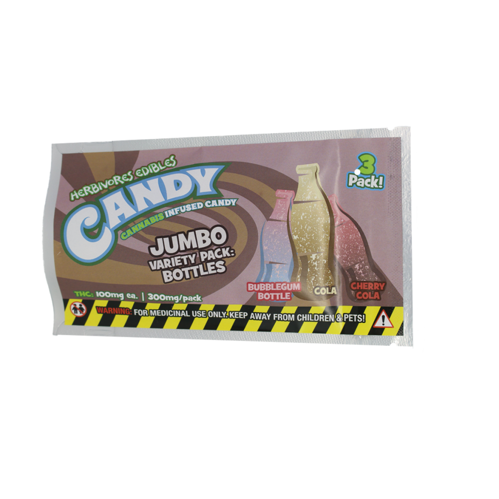 Buy Herbivore Edibles - Jumbo Cola Bottles Variety 300MG THC at MMJ Express Online Shop