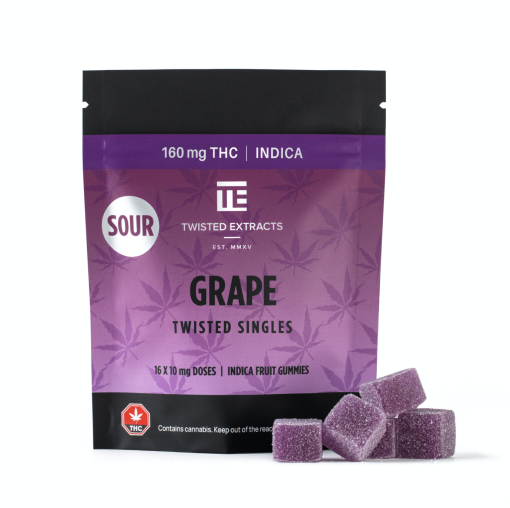 Buy Twisted Extracts - Twisted Singles Sour Grape 160MG THC (INDICA) at MMJ Express Online Shop
