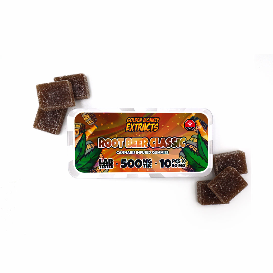 Buy Golden Monkey Extracts - High Dose Root Beer Classic Gummy 500MG THC at MMJ Express Online Shop