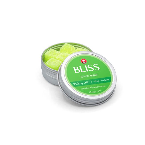 Buy Bliss – Cannabis Infused Gummies Green Apple 250MG THC at MMJ Express Online Shop