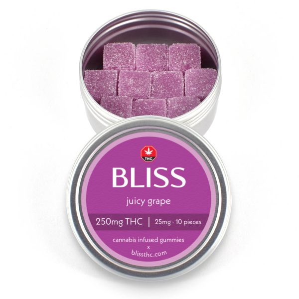 Buy Bliss – Cannabis Infused Gummies Juicy Grape 250MG THC at MMJ Express Online Shop 