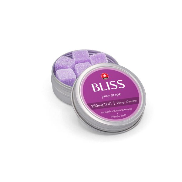 Buy Bliss – Cannabis Infused Gummies Juicy Grape 250MG THC at MMJ Express Online Shop 