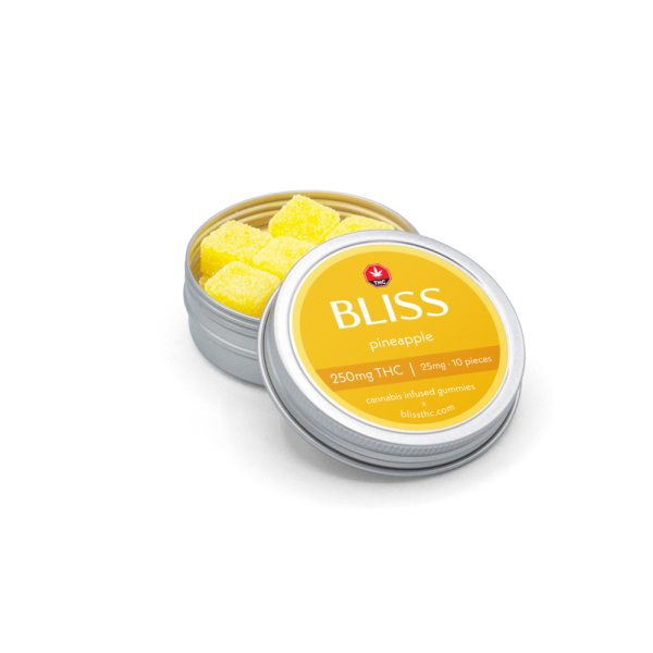 Buy Bliss – Cannabis Infused Gummies Pineapple 250MG THC at MMJ Express Online Shop