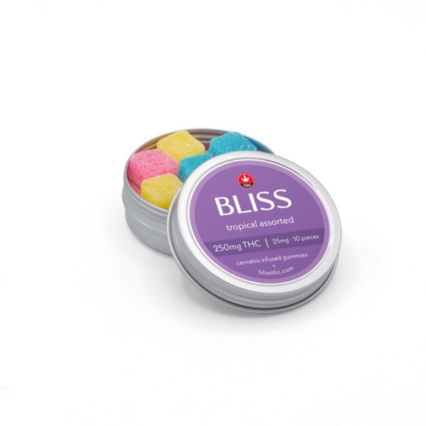 Buy Bliss – Tropical Assorted Cannabis Infused Gummies 250MG THC at MMJ Express Online Shop