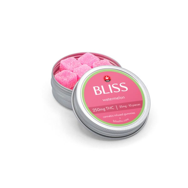 Buy Bliss – Watermelon Cannabis Infused Gummies 250MG THC at MMJ Express Online Shop 