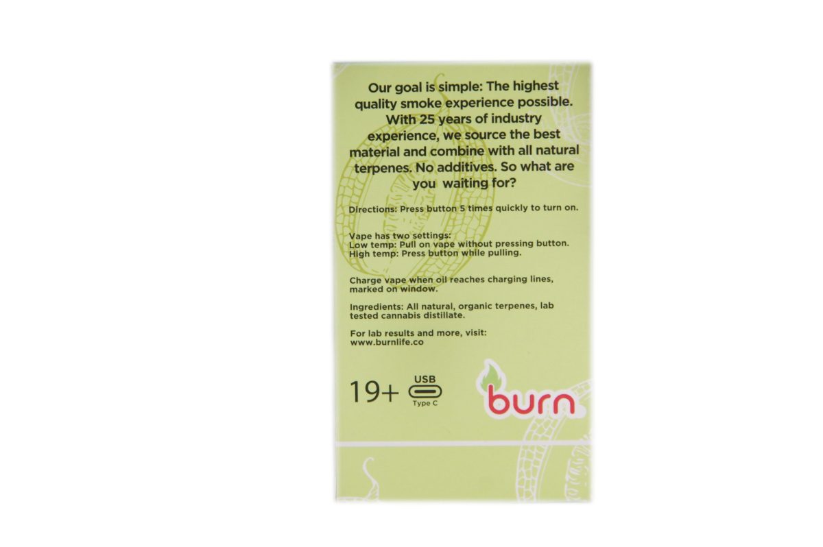 Buy Burn Extracts – Limited Edition – Cantaloupe Haze 3G Disposable Vapes (SATIVA) at MMJ Express Online Shop