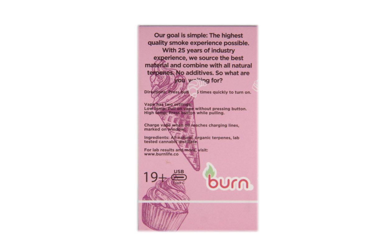 Buy Burn Extracts – Limited Edition – Gelato 3G Disposable Vapes (INDICA) at MMJ Express Online Shop