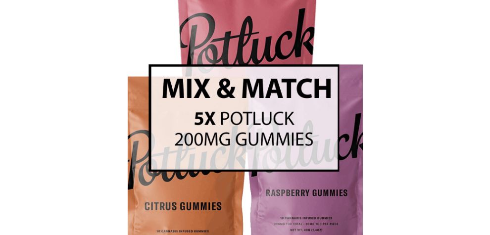 We’ve both THC-rich and CBD-rich edibles. If you’d rather get the best of the two worlds, you can order our Potluck Edibles 200MG THC/CBD - Mix N Match 5.