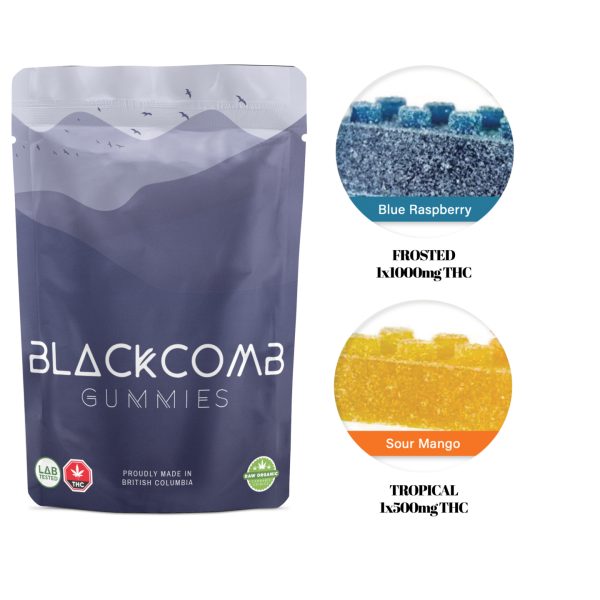 Buy Blackcomb Cannabis Edibles – Frosted Blue Raspberry 1000MG THC at MMJ Express Online Shop