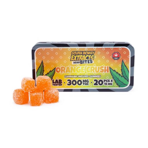 Golden Monkey Extracts – Orange Crush - Mini Bites Gummy 300MG