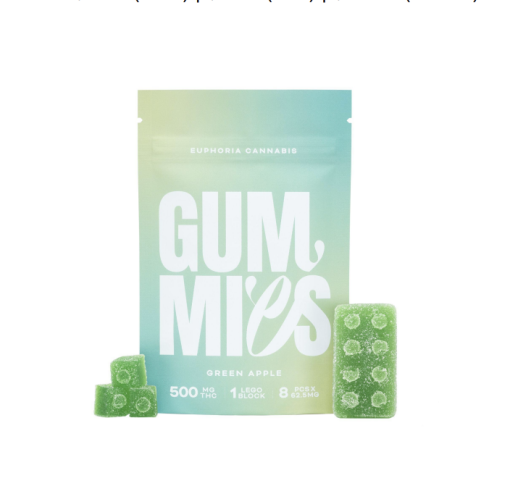 Buy Euphoria Cannabis – Green Apple  Gummies 500MG THC at MMJ Express Online Shop