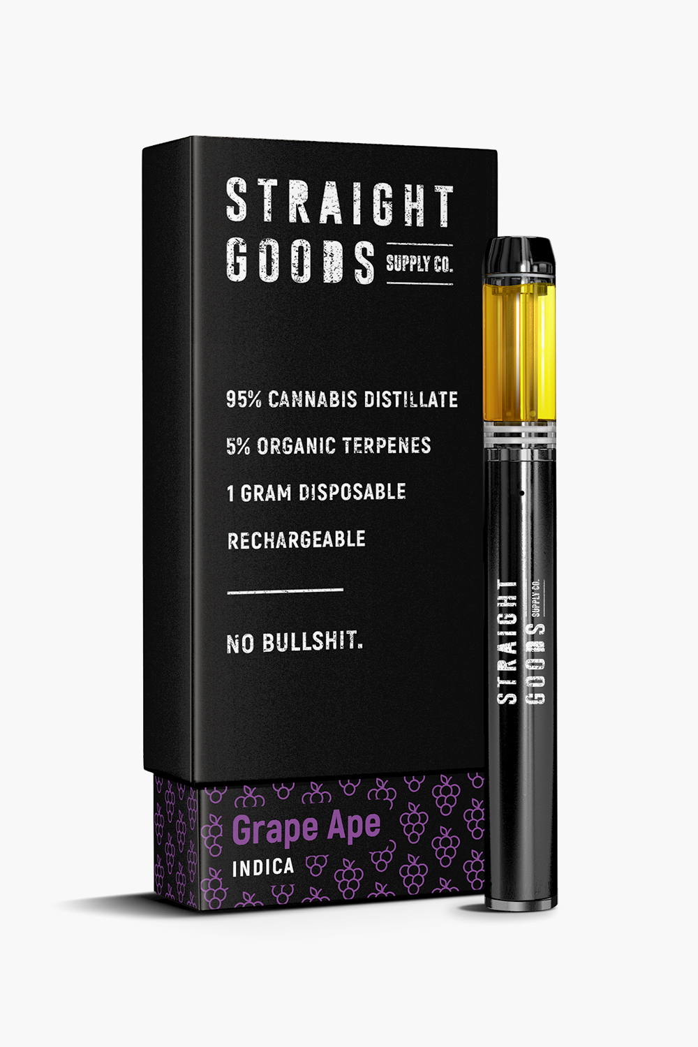 Buy Straight Goods - Grape Ape (INDICA) Disposable Pen 1GR at MMJ Express Online Shop