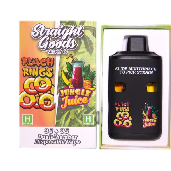 Buy Straight Goods – Dual Chamber Vape – Peach Rings + Jungle Juice 6G THC at MMJ Express Online Shop