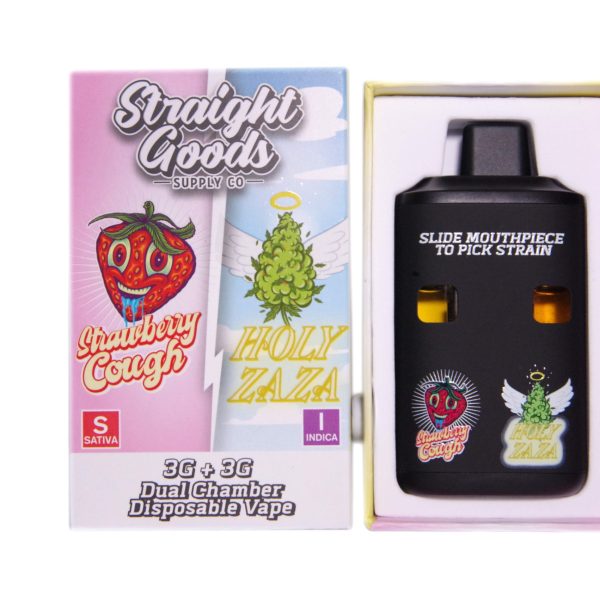 Buy Straight Goods – Dual Chamber Vape – Strawberry Cough + Honey Zaza 6G THC at MMJ Express Online Shop