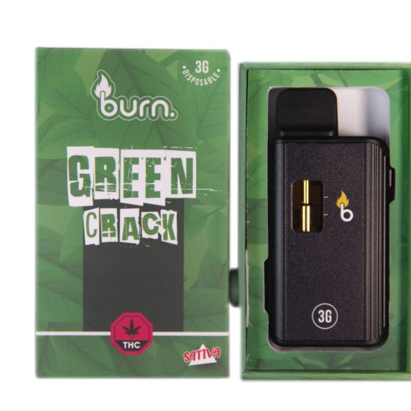 Buy Burn Extracts – Green Crack 3ML Mega Sized Disposable Pen at MMJ Express Online Shop