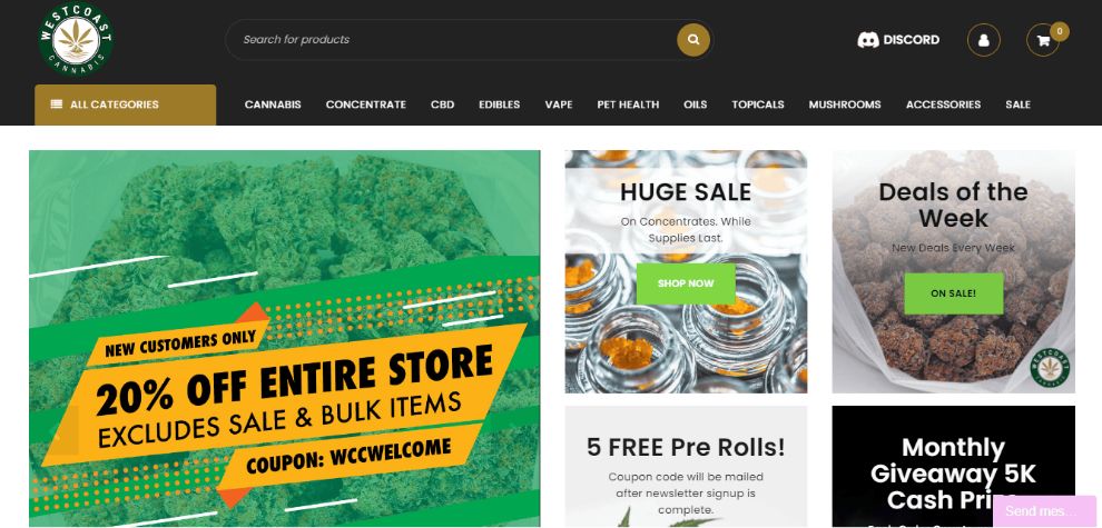 West Coast Cannabis has been the best online dispensary in Canada for a long time. This Canadian mail order marijuana dispensary offers users a wide selection of rare and popular strains at the lowest prices on the market. 