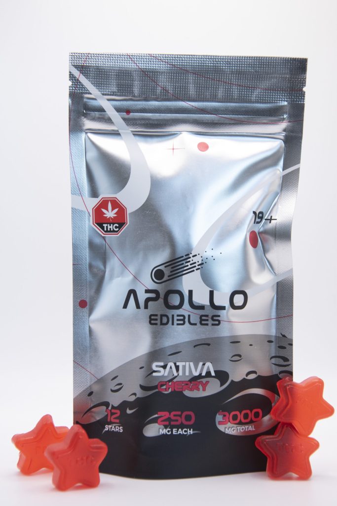 Buy Apollo Edibles – Cherry Shooting Stars 3000MG THC (SATIVA) at MMJ Express Online Shop 