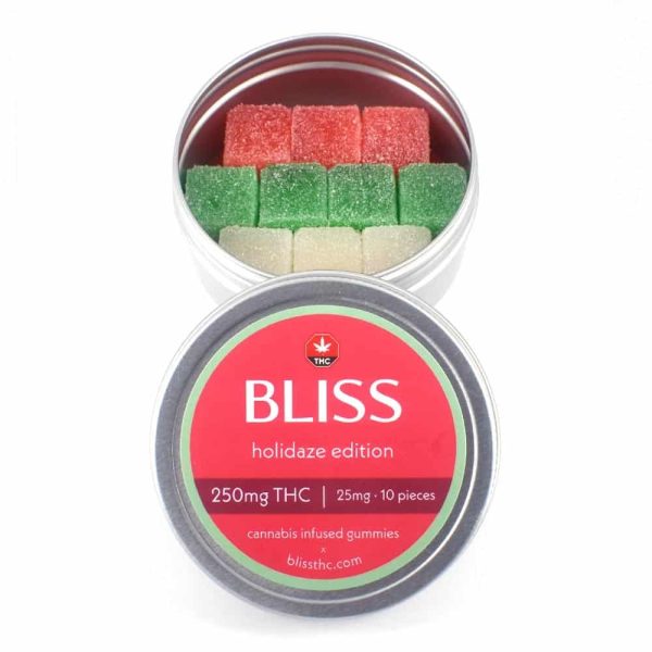 Buy Bliss – Christmas Holidaze Edition Cannabis Infused Gummies 250MG THC at MMJ Express Online Shop