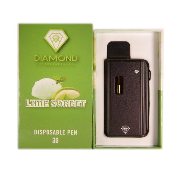 Buy Diamond Concentrates - Lime Sorbet Disposable Pen 3G (INDICA) at MMJ Express Online Shop