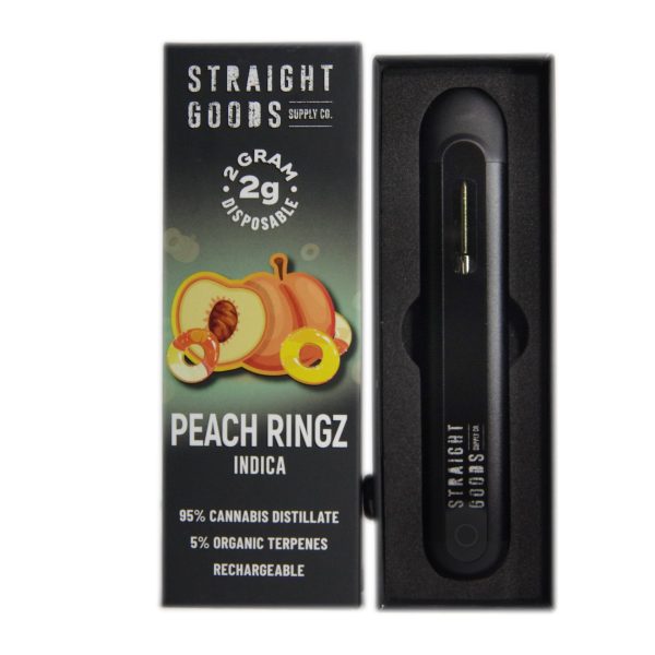 Buy Straight Goods – Peach Rings 2G Disposable Pen (Indica) at MMJ Express Online Shop