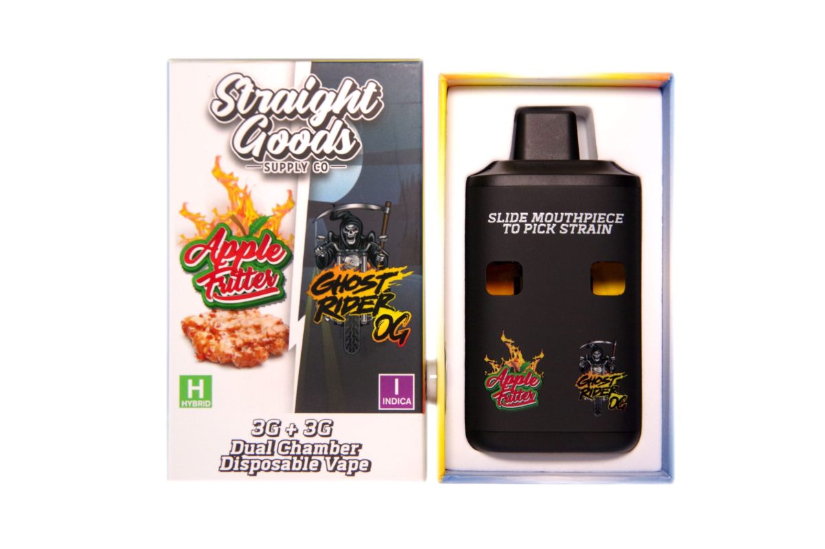 Buy Straight Goods – Dual Chamber Vape – Apple Fritter + Ghost Rider OG 6G THC at MMJ Express Online Shop