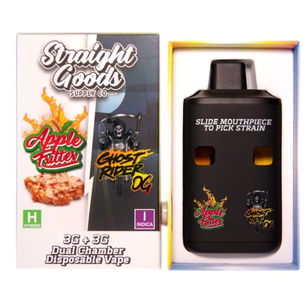 Buy Straight Goods – Dual Chamber Vape – Apple Fritter + Ghost Rider OG 6G THC at MMJ Express Online Shop
