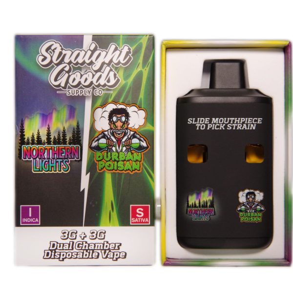 Buy Straight Goods – Dual Chamber Vape – Northern Lights + Durban Poison 6G THC at MMJ Express Online Shop