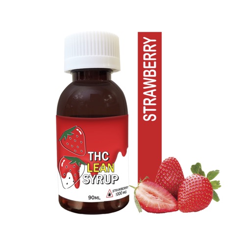 Buy THC Lean Syrup – Strawberry 1000MG THC at MMJ Express Online Shop