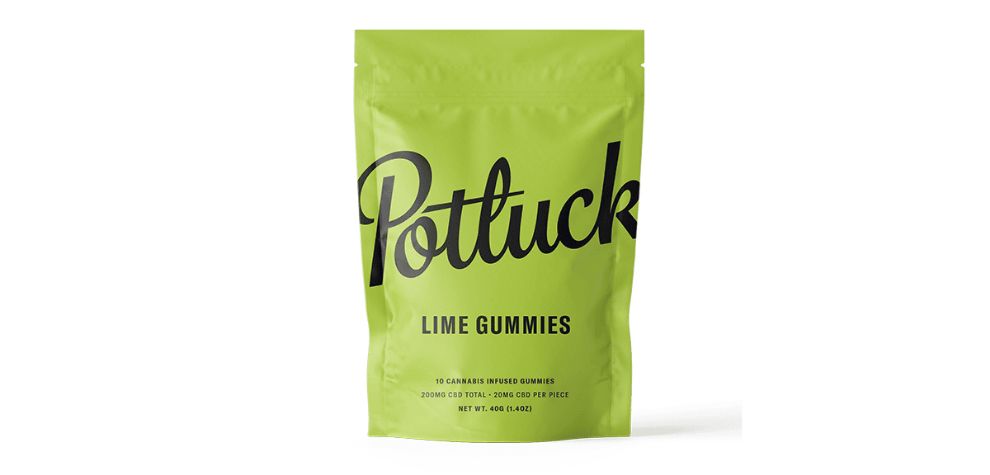 Buy weed online in Canada and experience the unique benefits of CBD with our Potluck Edibles - 200 MG CBD (Lime).