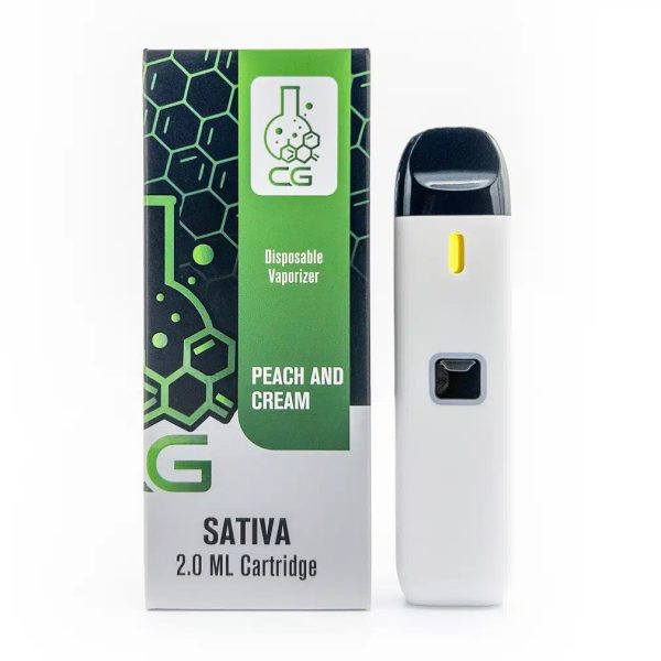 Buy CG Extracts Premium Concentrates Disposable Pen – Peaches & Cream 2ML (SATIVA) at MMJ Express Online Shop