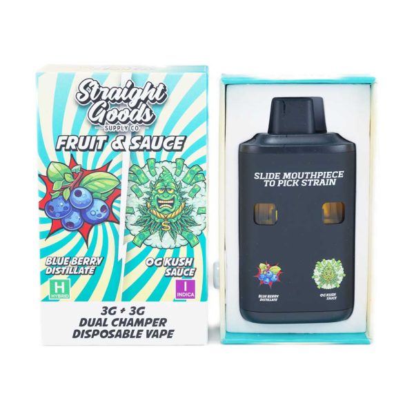 Buy Straight Goods – Dual Chamber Vape – Blueberry + OG Kush 6G at MMJ Express Online Shop