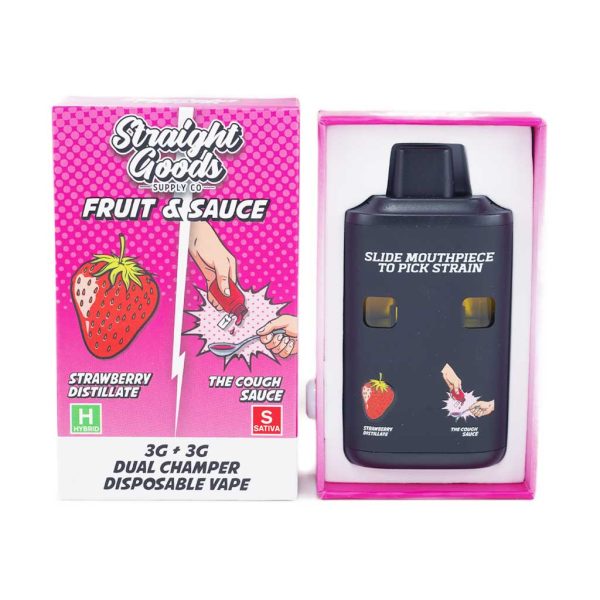 Buy Straight Goods – Dual Chamber Vape – Strawberry + The Cough 6G at MMJ Express Online Shop