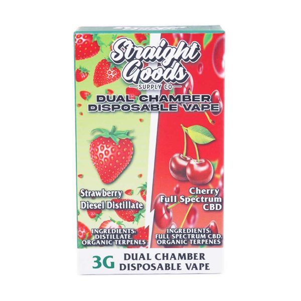Buy Straight Goods – Dual Chamber Vape – Strawberry Diesel + Cherry Full Spectrum CBD 6G at MMJ Express Online Shop