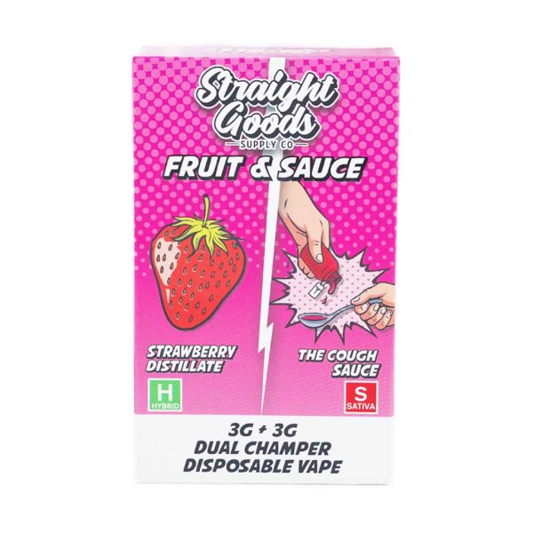 Buy Straight Goods – Dual Chamber Vape – Strawberry + The Cough 6G at MMJ Express Online Shop