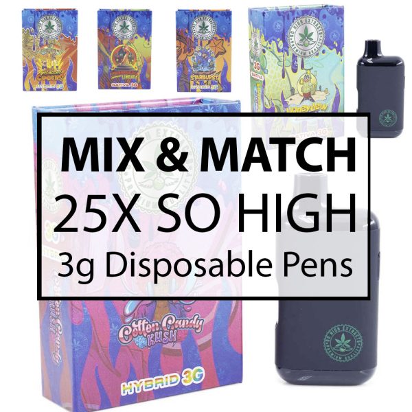 Buy So High Extracts - 3G Disposable Vape Pen Mix and Match : 25 at MMJ Express Online Shop