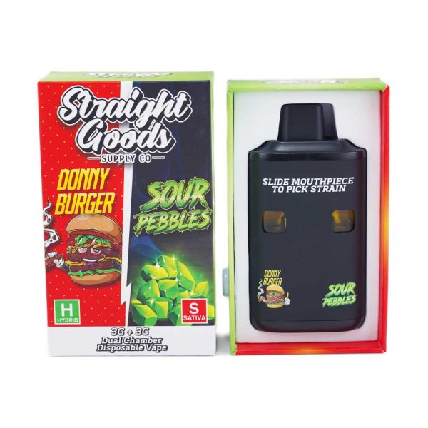 Buy Straight Goods – Dual Chamber Vape – Donny Burger+ Sour Pebbles 6G THC at MMJ Express Online Shop