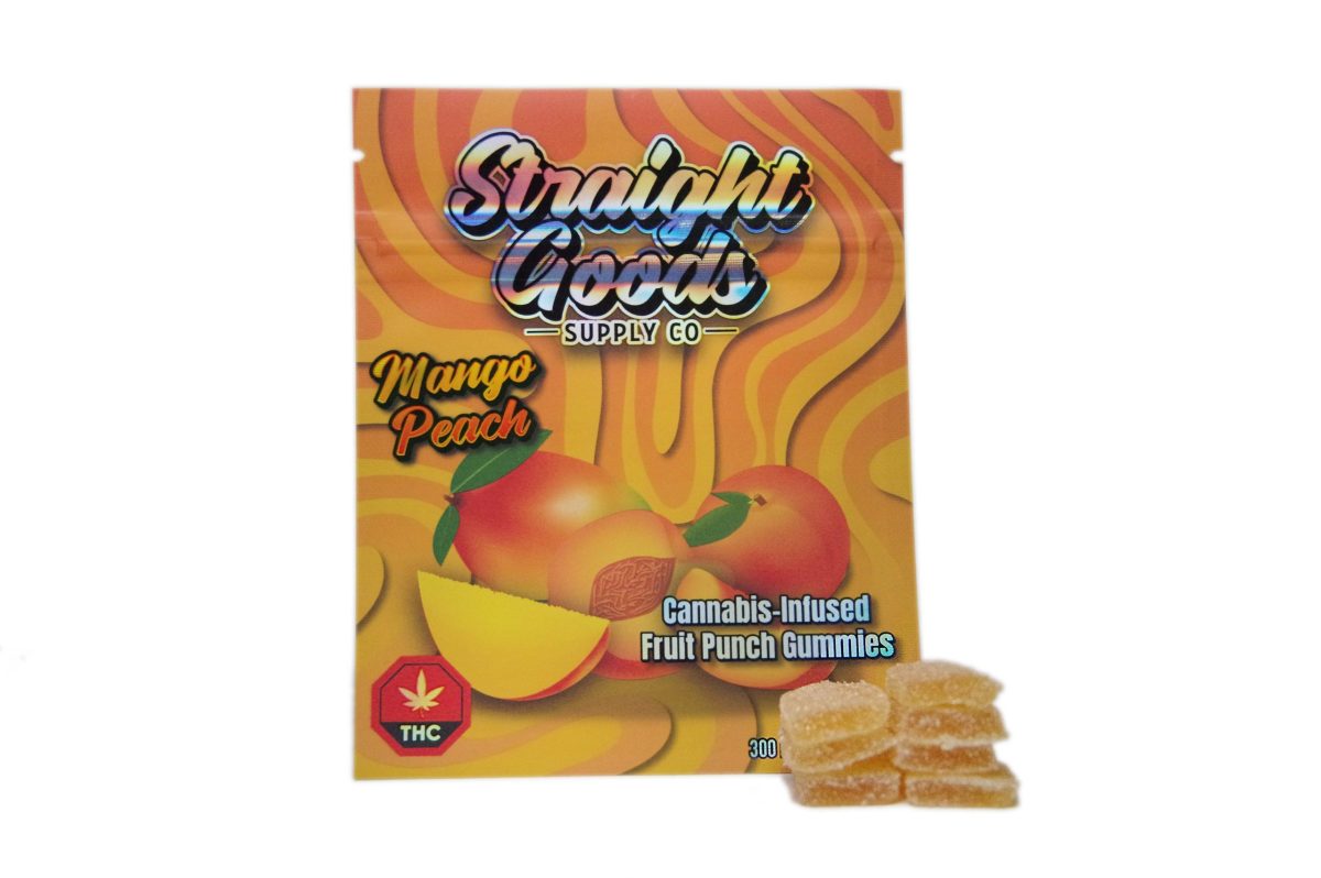 Buy Straight Goods Edibles – Mango Peach 300MG THC at MMJ Express Online Shop