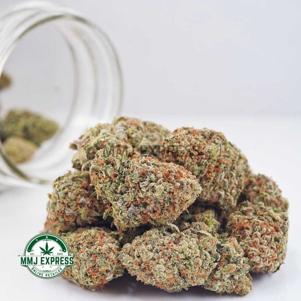 Indica 100% THC: 18% Effects: Euphoria, Happy, Hungry, Relaxing, Sleepy May Relieve: Chronic Pain, Depression, Gastrointestinal Disorder, Insomnia, Loss of Appetite, Migraines, PTSD, Stress Flavors: Herbal, Lemon, Pine, Sweet, Woody Aromas: Earthy, Pine, Pungent, Spicy Buy Cannabis Kosher Kush AA at MMJ Express Online Shop